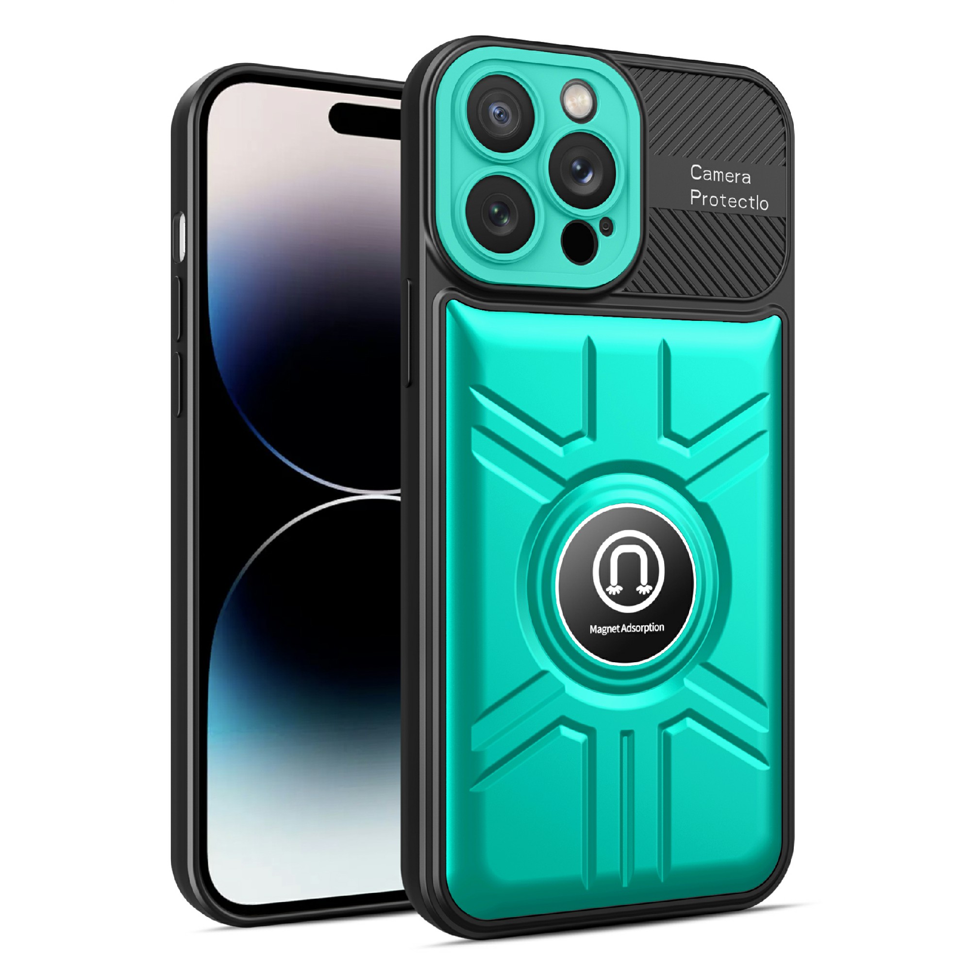 

BulkSourcing Für Iphone 14 Pro Max TPU+PC Anti-drop-hülle Telefon Zurück-deckungsunterstützung Magnetischer Autohalter - Hellgrün, iPhone 14 Pro Max