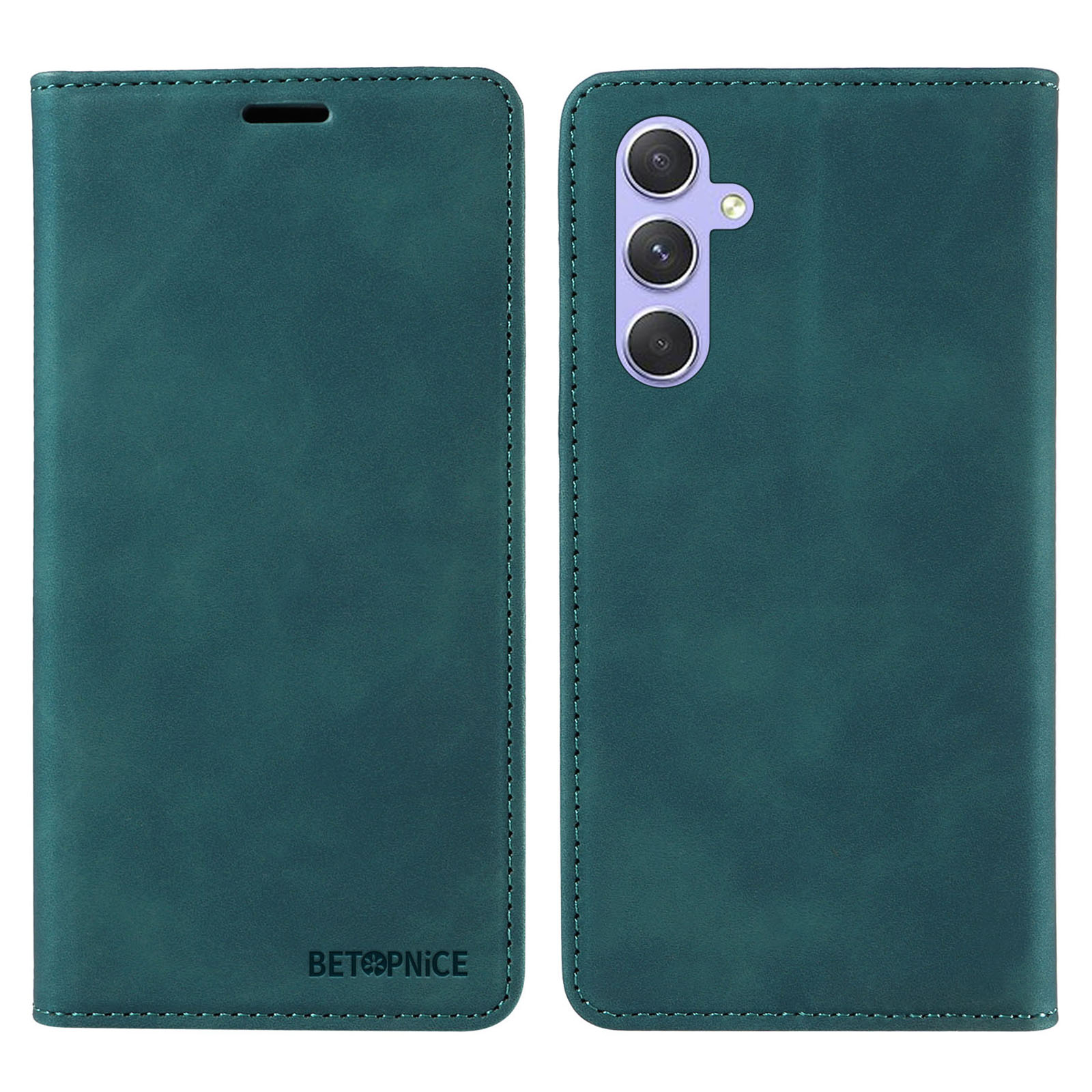 

Betopnice 003 Telefonständer Cover Für Samsung Galaxy A54 5g, Anti-staub-brieftasche RFID Blockierende Pu-lederhülle - Grün, Galaxy A54 5G