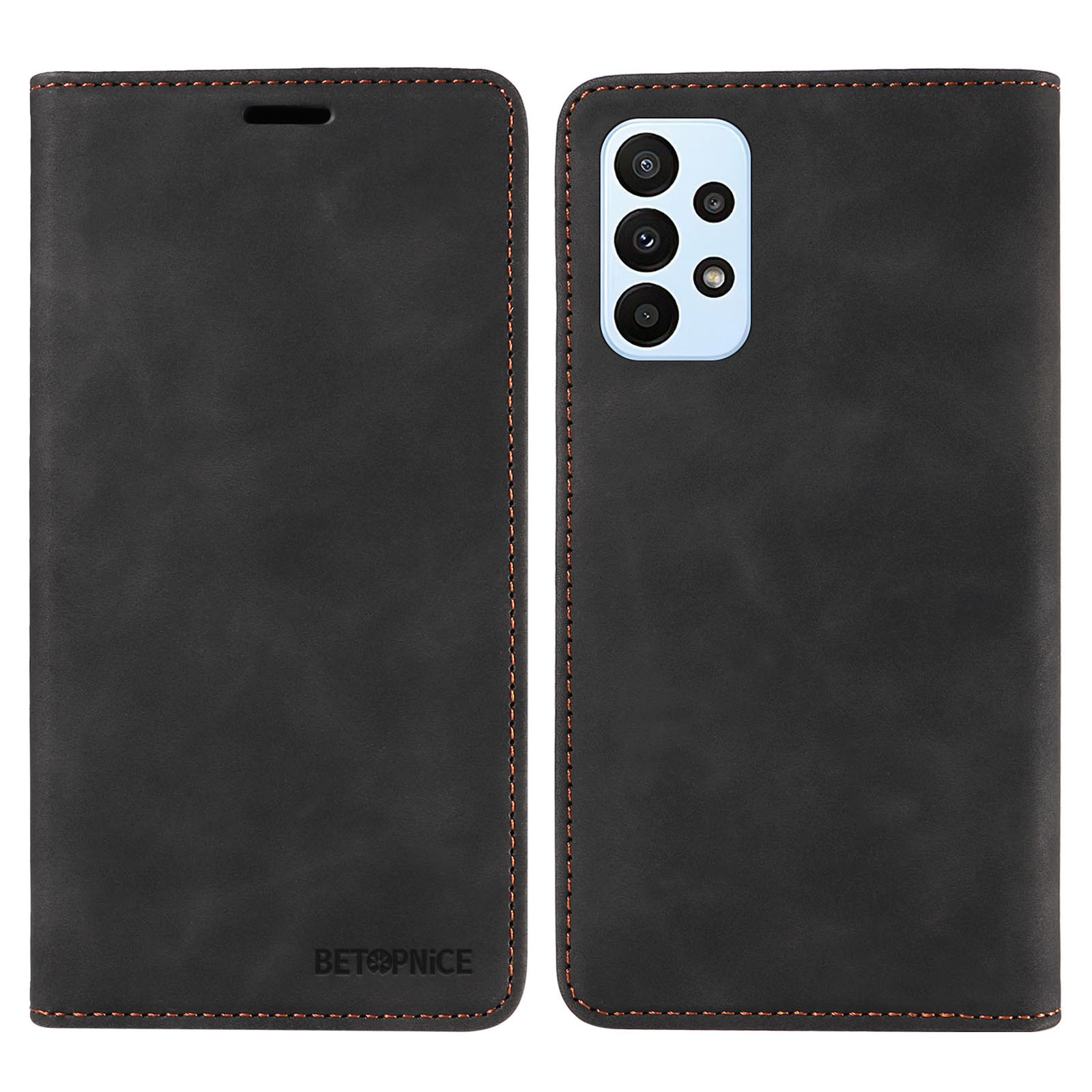 

Betopnice 003 Für Samsung Galaxy A53 5G Telefonhülle PU Lederständer Cover RFID Blocking Wallet Telefonschale - Schwarz, Samsung Galaxy A53 5G