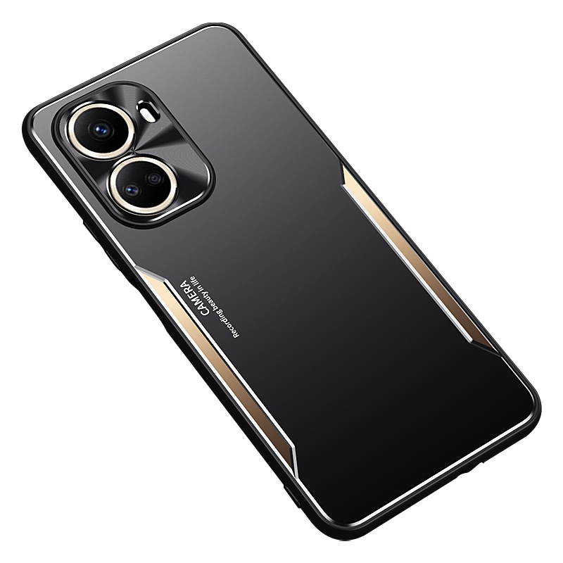 For Huawei nova 10 SE Phone Case Anti-scratch Aluminium Alloy+TPU Smartphone Cover - Gold