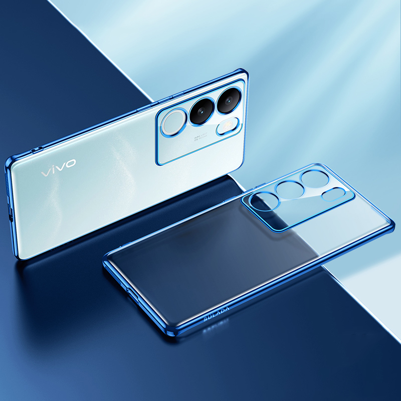 

Sulada Nature-serie Für Vivo S17 5G Matte Tpu-hülle Elektroplierendes Anti-drop-mobiltelefonabdeckung - Blau, vivo S17 5G