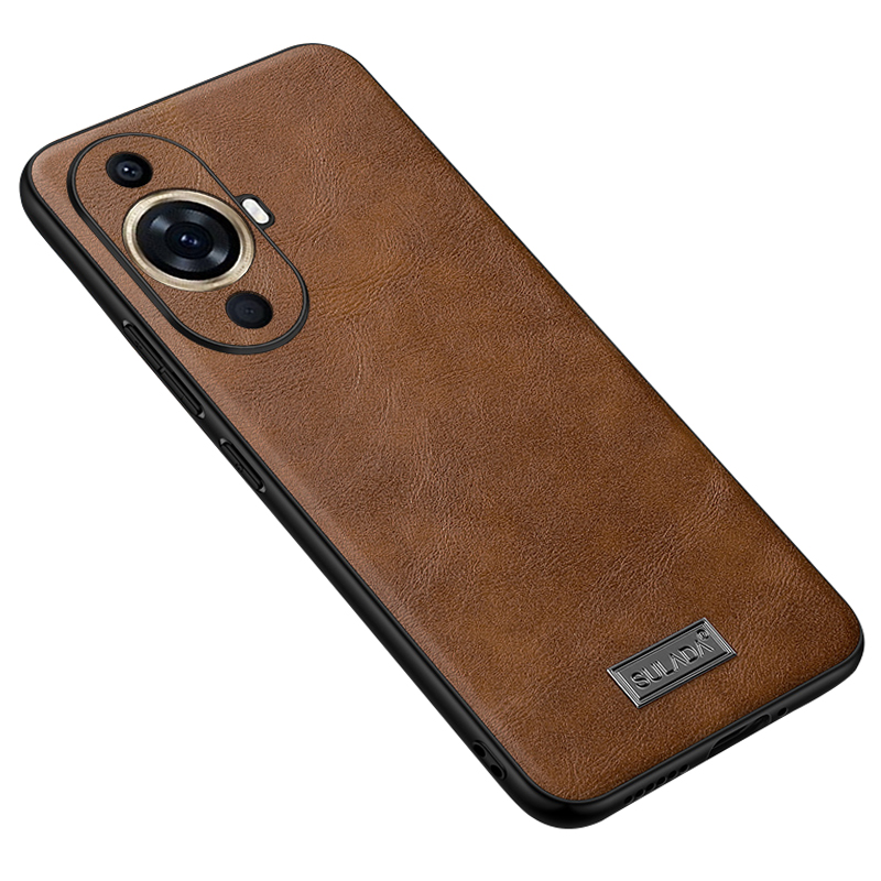 

Sulada Telefonabdeckung Für Huawei Nova 11 PU Lederbeschichtete TPU+PC Drop Resistant Hülle - Braun, Huawei nova 11