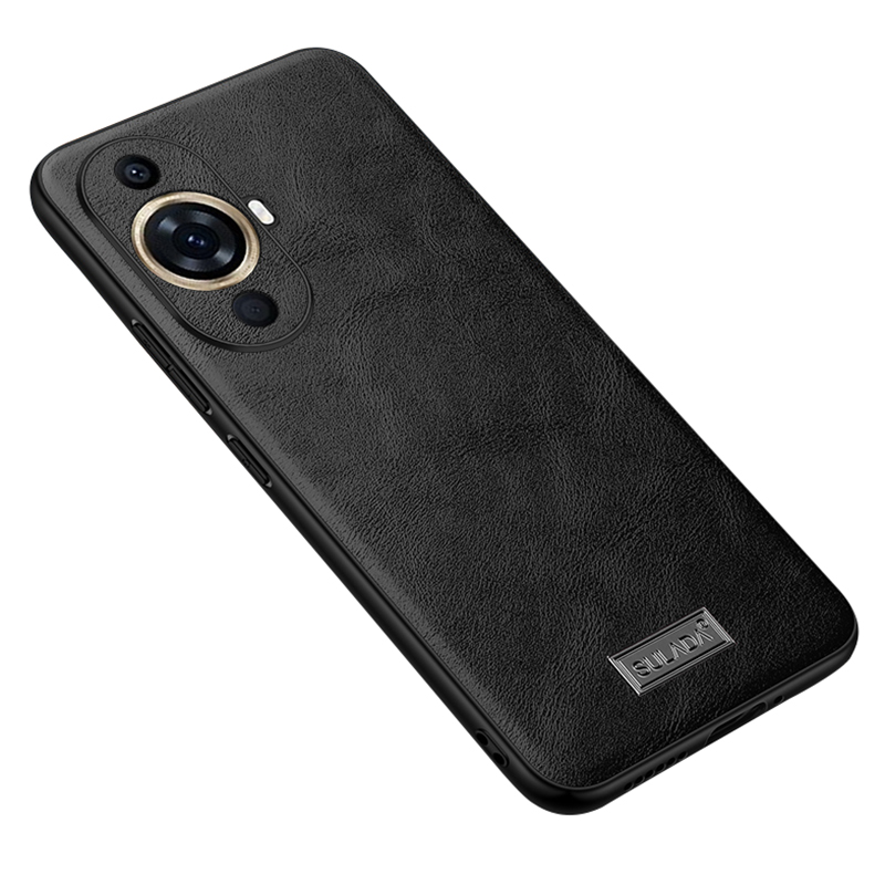 

Sulada Telefonabdeckung Für Huawei Nova 11 PU Lederbeschichtete TPU+PC Drop Resistant Hülle - Schwarz, Huawei nova 11