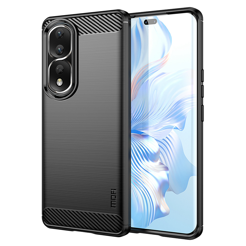 

MOFI JK TPU Serie-1 Für Honor 90 Pro TPU Phone Case Carbon Faser Gebürstete Telefonabdeckung - Schwarz, Honor 90 Pro