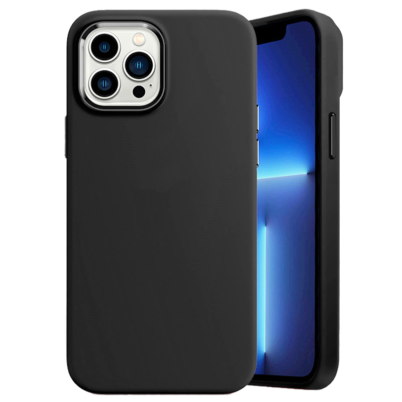 

Für Das Iphone 13 Pro Max Flüssig Silikon Hülle Metalllinsenrahmen Schockdes Schutzphase - Schwarz, iPhone 13 Pro Max