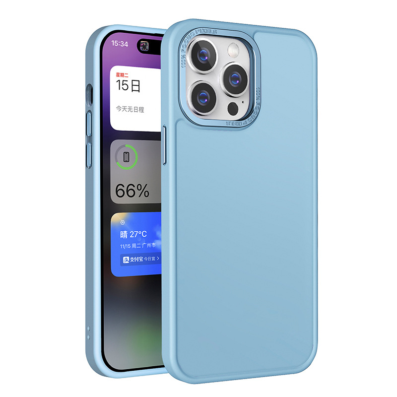 

BulkSourcing Für Iphone 14 Pro Max PC+TPU Protective Case Metal Camera Frame Defender Telefonabdeckung - Blau, iPhone 14 Pro Max