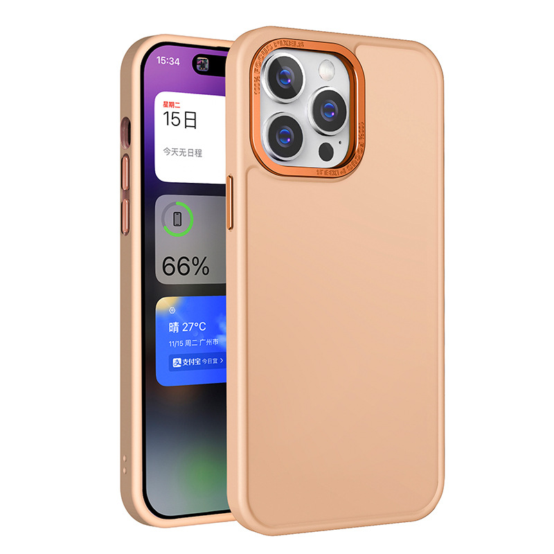

BulkSourcing Für Iphone 14 Pro Max PC+TPU Protective Case Metal Camera Frame Defender Telefonabdeckung - Orange, iPhone 14 Pro Max
