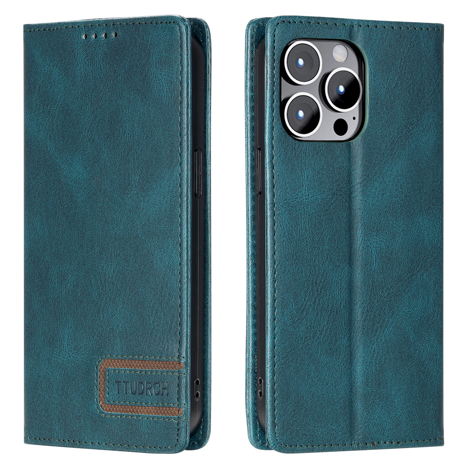 

Ttudrch Style 007 Für Iphone 15 Pro RFID -blockierungsabdeckungsabdeckungsabdeckung Faltbares Stand Wallet Phone Leder Hülle - Grün, iPhone 15 Pro