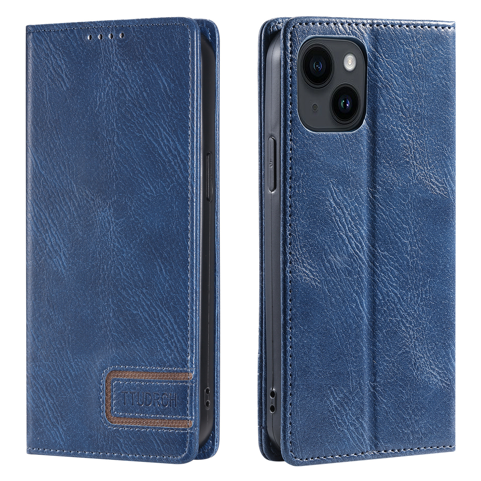 

Ttudrch Style 007 Für Iphone 15 RFID -blockierende Telefonlederhülle Mit Stand Wallet - Blau, iPhone 15