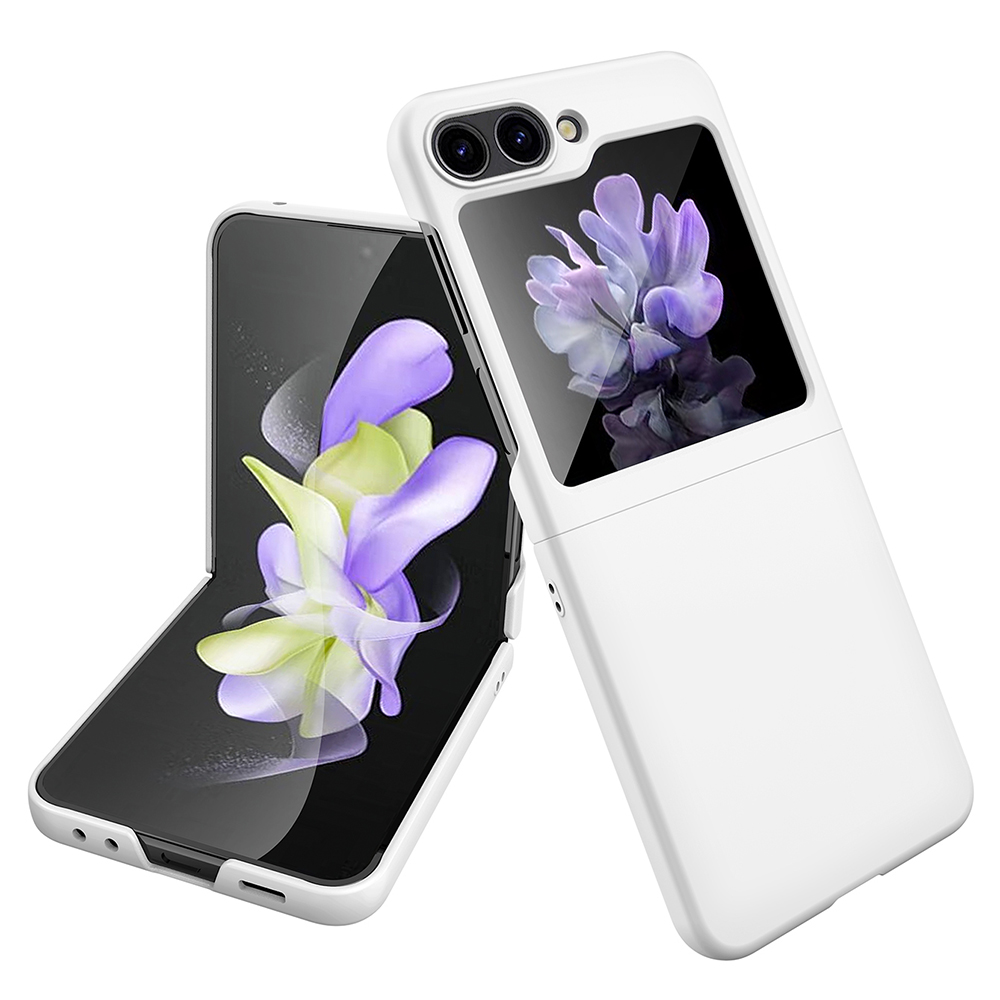 

Für Samsung Galaxy Z Flip5 5G Ultra Thin Hard PC Phone Case Gummierte Schutzabdeckung - Weiss, Galaxy Z Flip5 5G