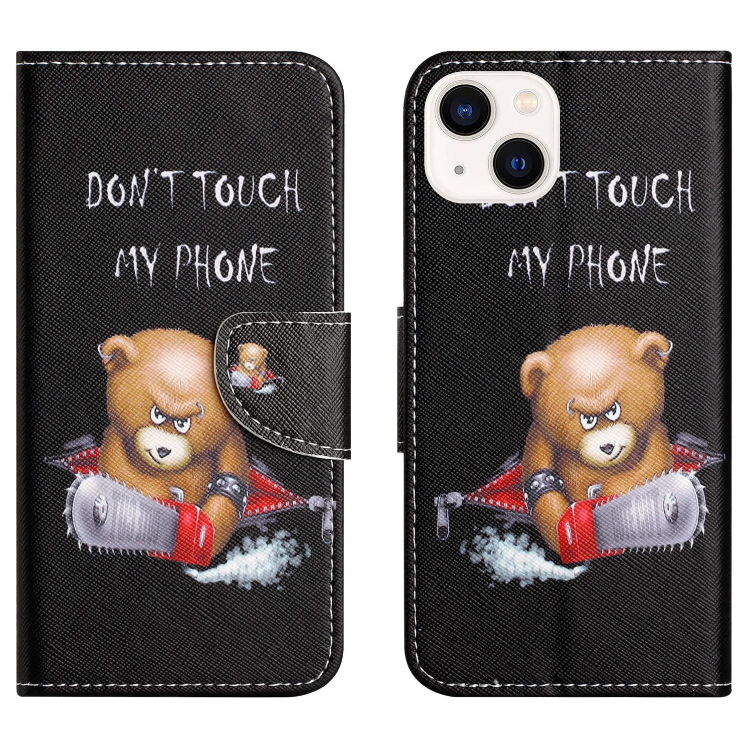 

Für Das Iphone 15 Plus PU Leder Brieftaschen -hülle Musterdruckständer Telefonabdeckung - Tragen, iPhone 15 Plus