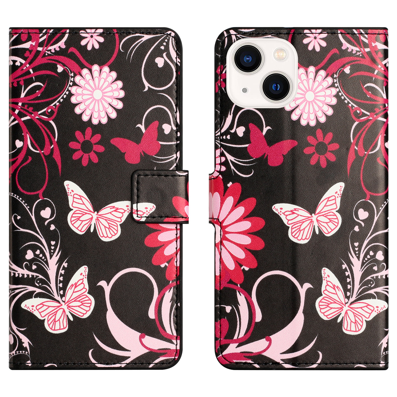 

Für Das Iphone 15 Muster Drucksperrtät - Schwarz / Schmetterlinge, iPhone 15
