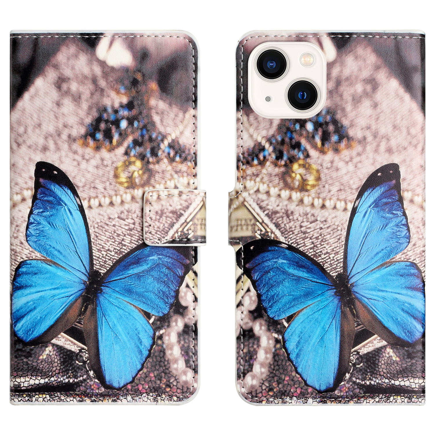 

Für Das Iphone 15 Muster Drucksperrtät - Blauer Schmetterling, iPhone 15