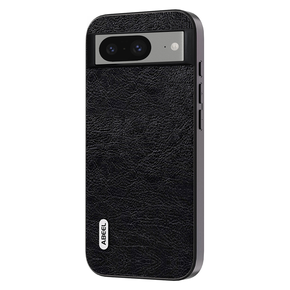 

ABEEL Für Google Pixel 8 Retro Litchi Texture Phone Hülle PU Leder Beschichtetes TPU+PC Rückenabdeckung - Schwarz, Google Pixel 8
