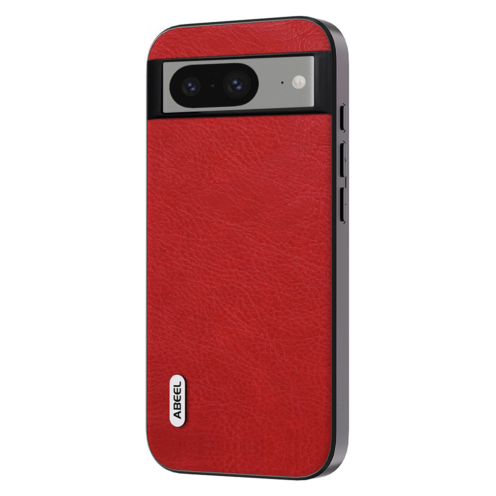 

ABEEL Für Google Pixel 8 Retro Litchi Texture Phone Hülle PU Leder Beschichtetes TPU+PC Rückenabdeckung - Rot, Google Pixel 8