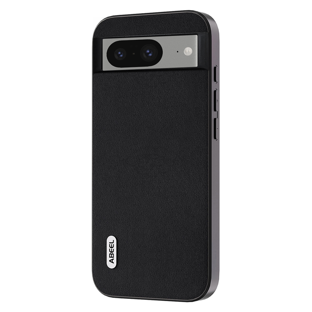 

ABEEL Für Google Pixel 8 Nappa Texture Mobile Hülle Echtes Kuhleder+pc+tpu -abdeckung - Schwarz, Google Pixel 8