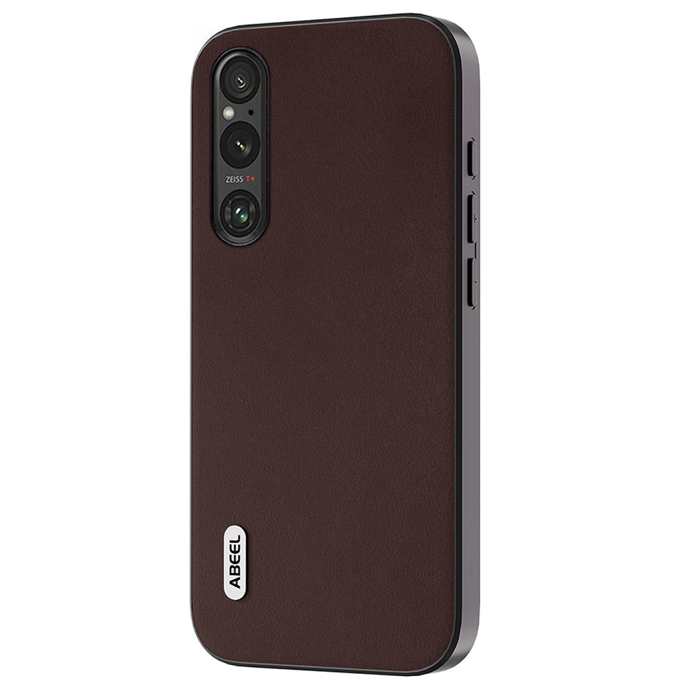 

ABEEL Nappa Texture Telefonkoffer Für Sony Xperia 1 IV 5G Echtes Kuhleder+pc+tpu -abdeckung - Kaffee, Sony Xperia 1 IV 5G