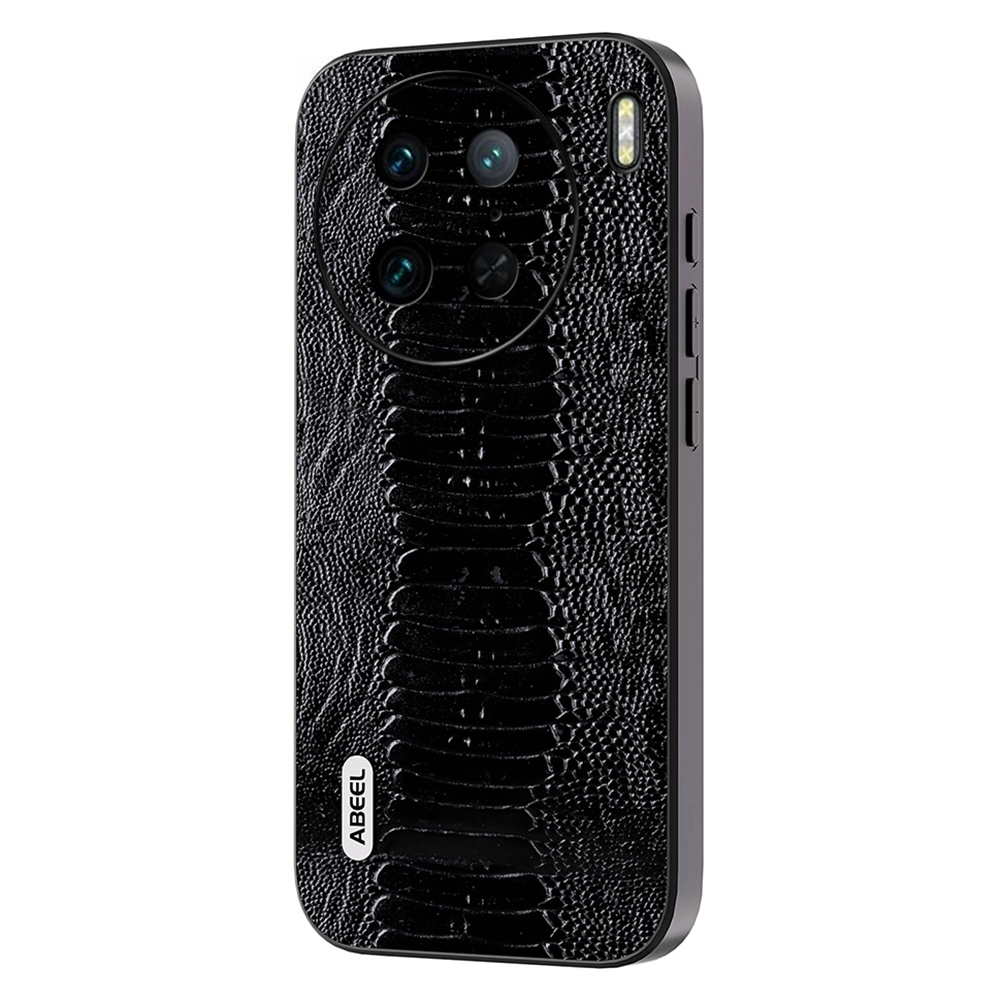

ABEEL Eurne Kow Lederbeschichtete Abdeckung Für Vivo X90 5G Krokodil Textur PC+TPU -telefonhülle - Schwarz, vivo X90 5G