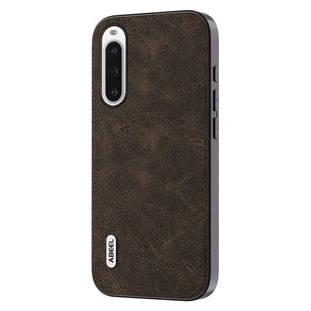 

ABEEL Für Sony Xperia 10 IV 5G Schutzhülle PU -lederbeschichteter PC+TPU Litchi Textur Telefonabdeckung - Khaki, Sony Xperia 10 IV 5G