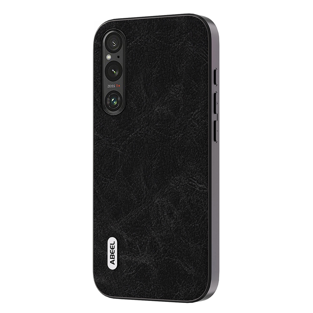 

ABEEL Slim Telefonschaft Für Sony Xperia 1 V Schockfeste Abdeckung Litchi Textur PU Leder+pc+tpu Telefonschale - Schwarz, Sony Xperia 1 V