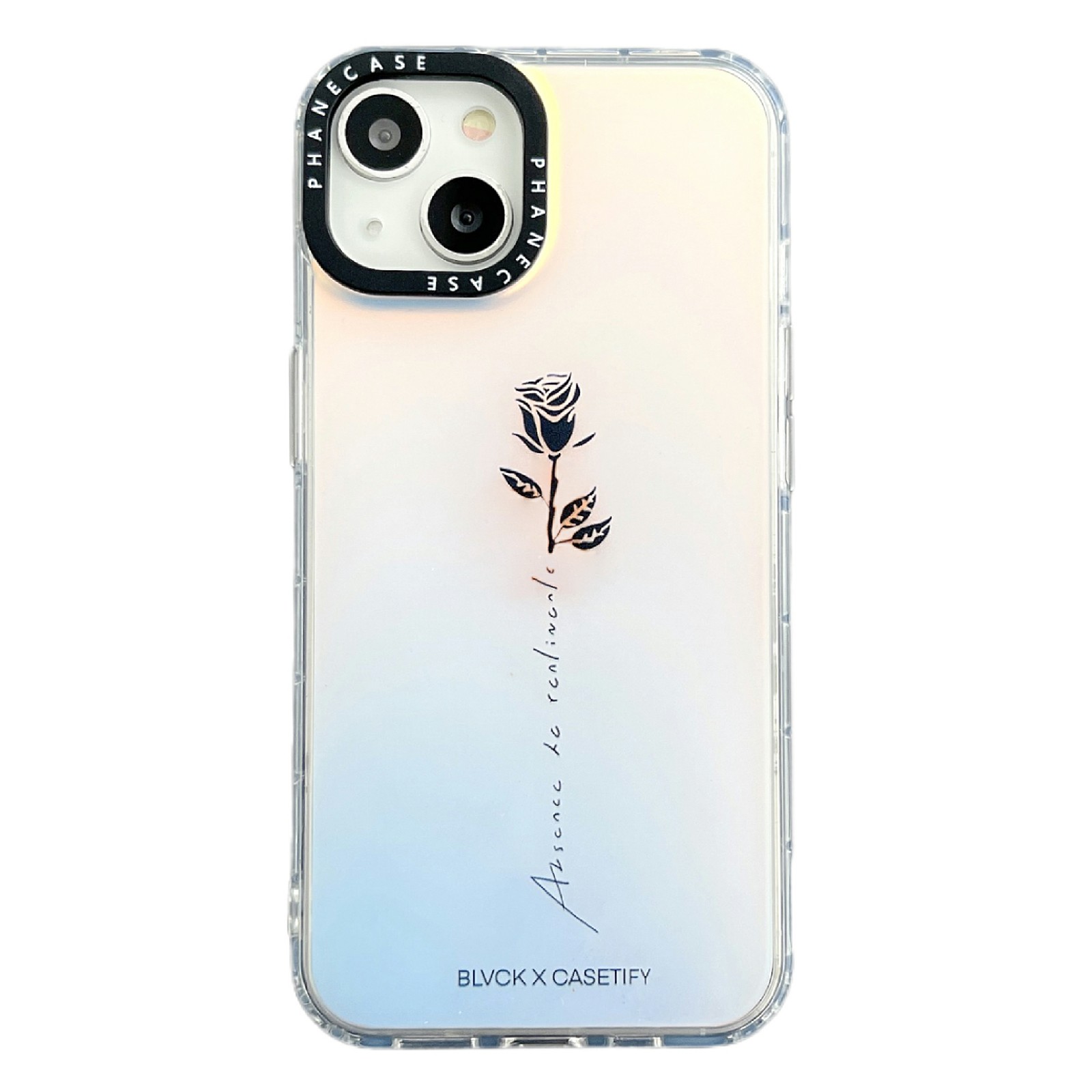 

Für Das Iphone 14 Rückenabdeckung Roseblüte Muster Doppelseitig Laminierung TPU+PC -telefonhülle, iPhone 14