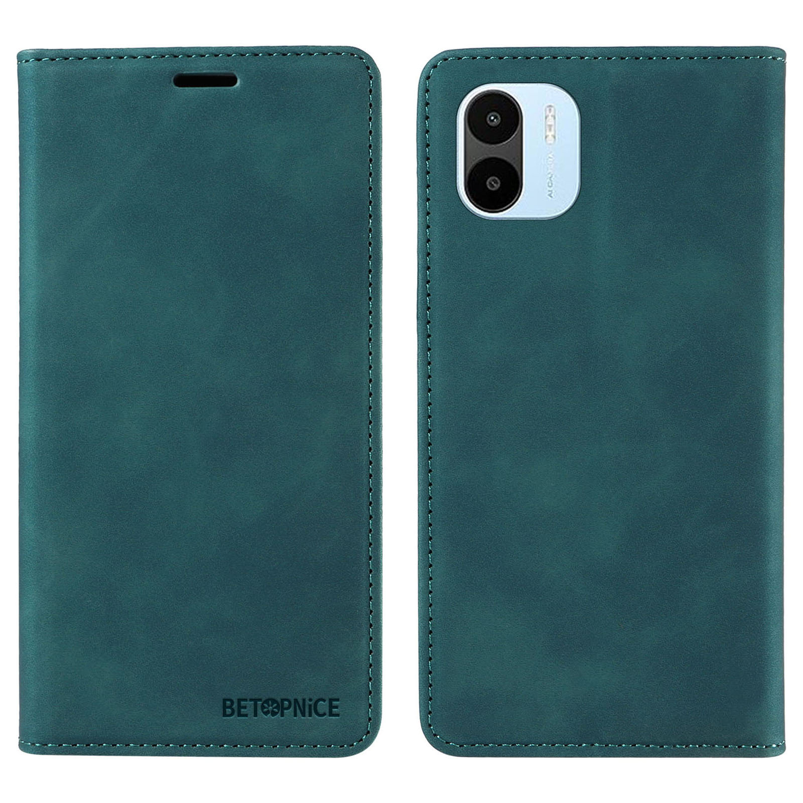 

Betopnice 003 Für Xiaomi Redmi A1 4G / A2 4G Wallet Case RFID Blockierende Telefon Lederständer Cover - Grün, Xiaomi Redmi A1 4G