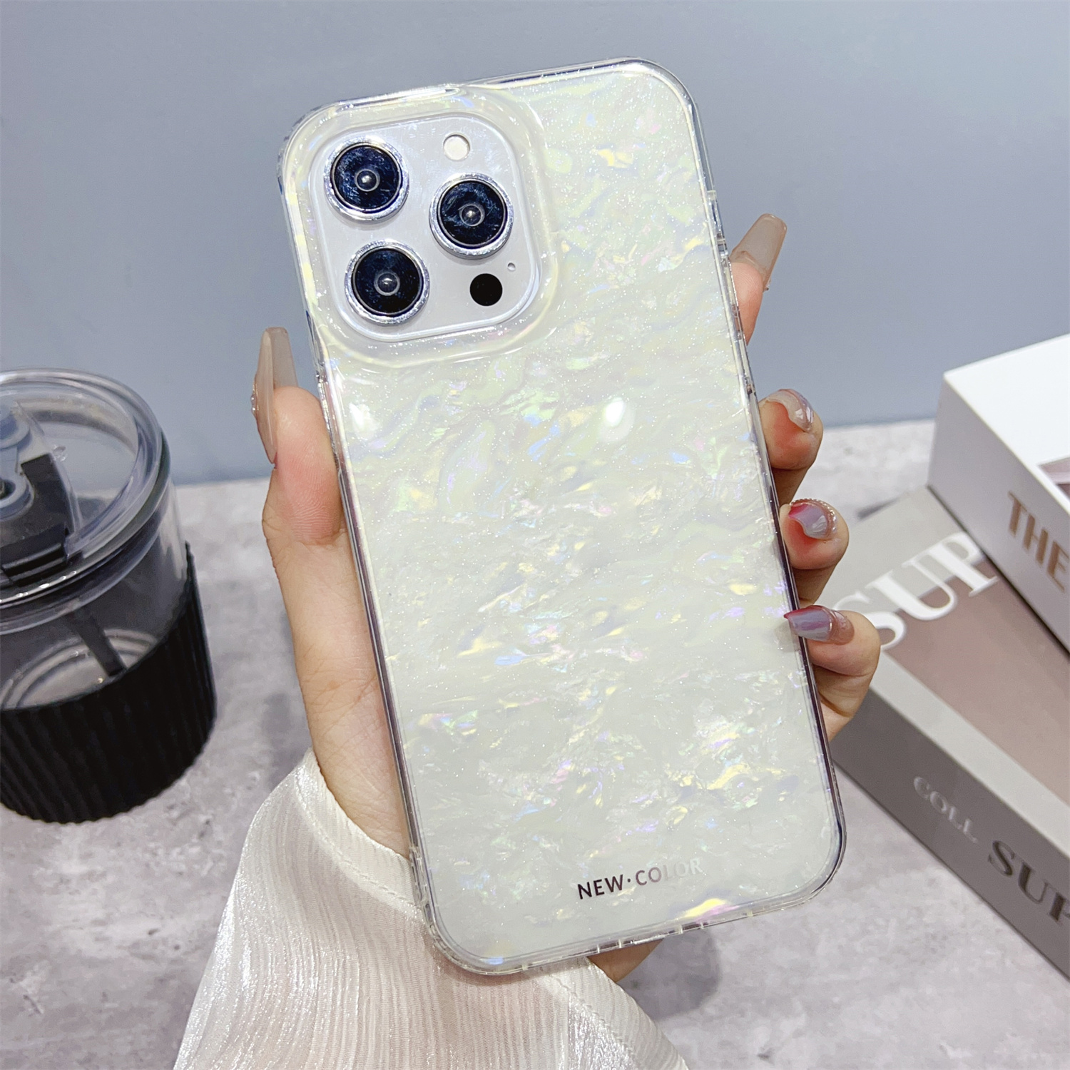 

Für Iphone 12 Pro / 12 6,1 Zoll TPU+PC Anti-drogen-telefonabdeckung Imd-shell-musterfall - Weiss, iPhone 12 Pro