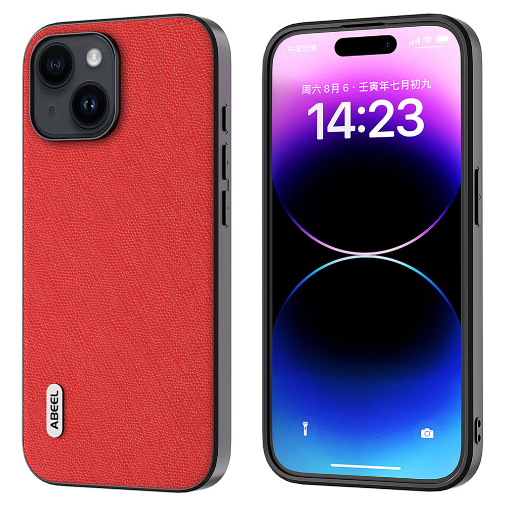 

Abeel Für Iphone 15 Plus Cross Texture Phone Hülle Kuhlattenleder Mit TPU + PC Rückenabdeckung - Rot, iPhone 15 Plus