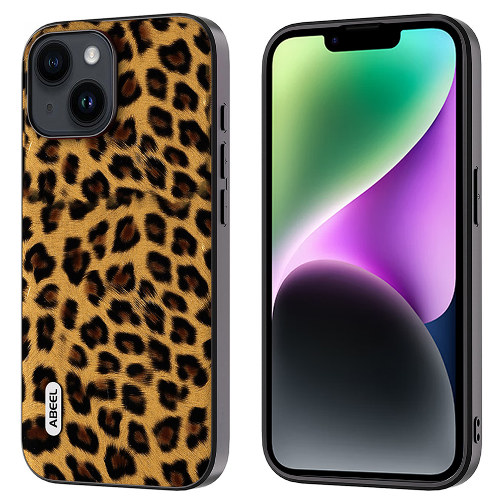 

Abeel Für Iphone 14 Plus Telefonschutz PU Leder Beschichtetes TPU + PC Shell Leopard Textur Hülle - Gold, iPhone 14 Plus