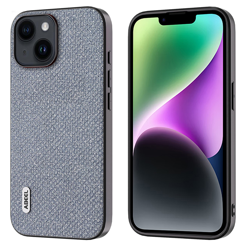 

Abeel Für Iphone 14 Plus Sparkle Strsestone Textur Hülle PU Leder+pc+tpu -schutztelefonabdeckung - Grau, iPhone 14 Plus