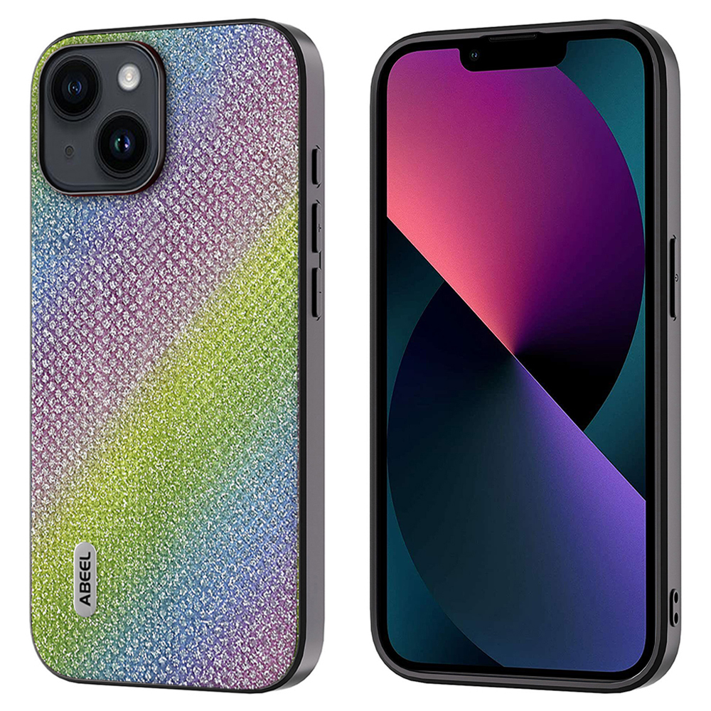 

Abeel Für Iphone 13 Strass Textur Schutzhülle PU Leder+pc+tpu Bling Phone Cover - Mehrfarbig, iPhone 13