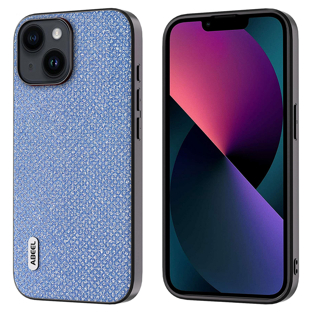 

Abeel Für Iphone 13 Strass Textur Schutzhülle PU Leder+pc+tpu Bling Phone Cover - Blau, iPhone 13