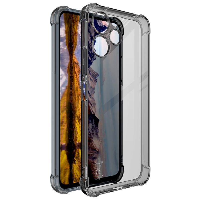 

IMAK Für Xiaomi Redmi 12 4G Telefonhülle Vier Eckschockschock-absorbierte Klare Rückseite Tpu-shell - Transparent Schwarz, Xiaomi Redmi 12 4G