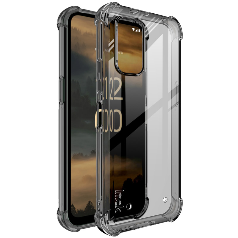 

IMAK Für Nokia XR21 Telefonhülle Vier Ecke Anti-drop Clear Rückenabdeckung TPU Shell - Transparent Schwarz, Nokia XR21