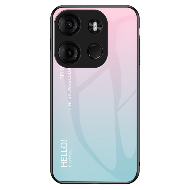 

Für Tecno Spark Go 2023 4G Gradient Back Case Pc+tpu+temperierte Glas Telefonabdeckung - Gradientenrosa Blau, Tecno Spark Go 2023 4G