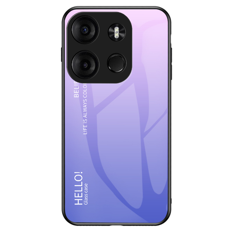 

Für Tecno Spark Go 2023 4G Gradient Back Case Pc+tpu+temperierte Glas Telefonabdeckung - Gradient Pink Purpur, Tecno Spark Go 2023 4G