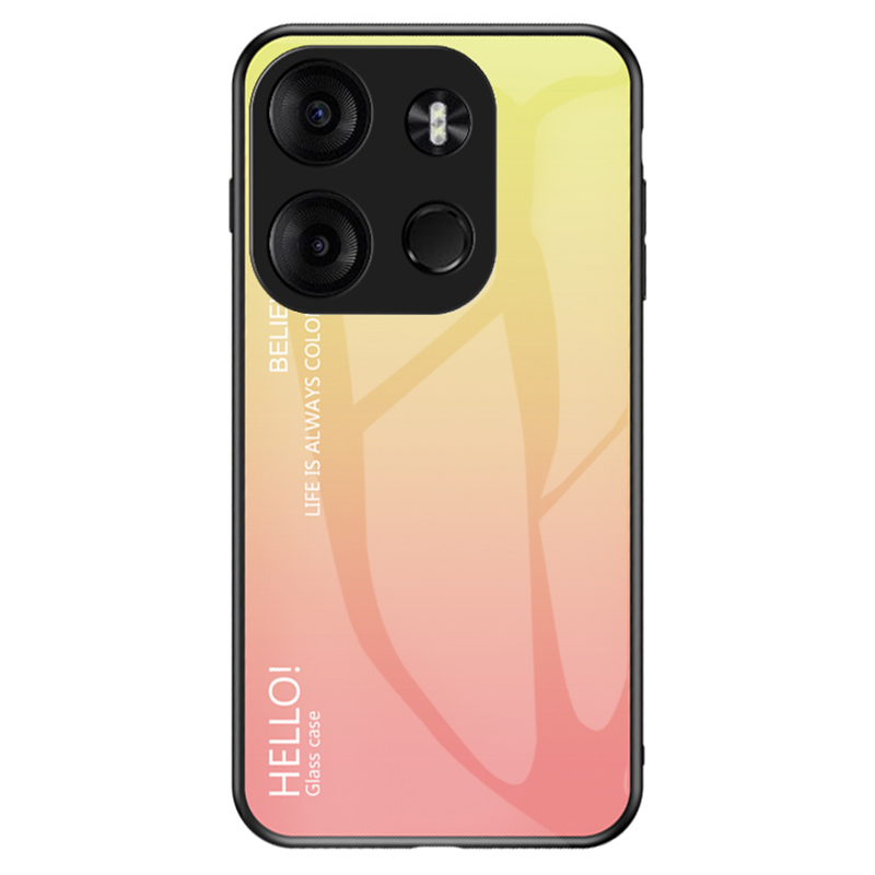 

Für Tecno Spark Go 2023 4G Gradient Back Case Pc+tpu+temperierte Glas Telefonabdeckung - Gradientengelb, Tecno Spark Go 2023 4G