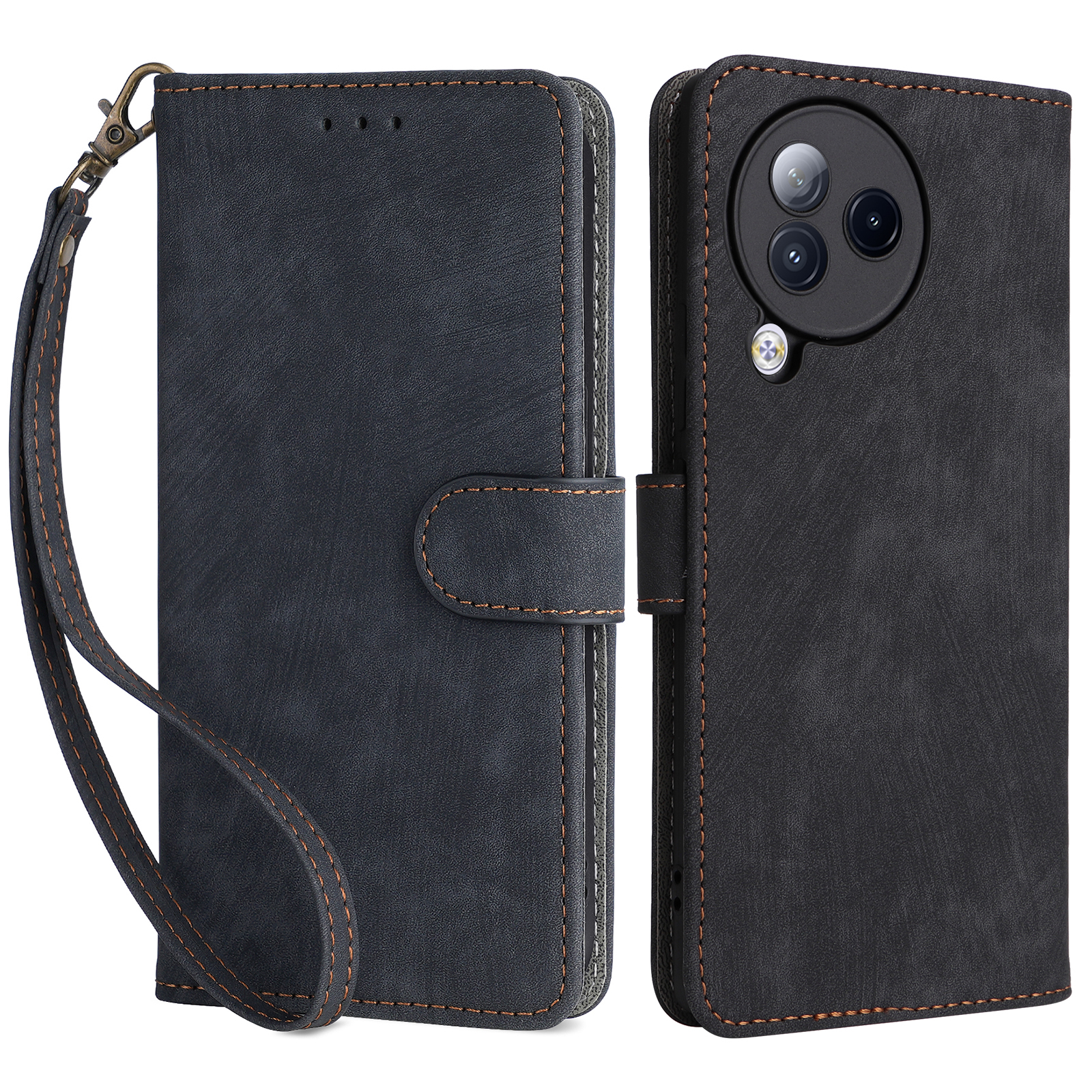 

Für Xiaomi Civi 3 5G RFID Blockierende Telefonabdeckung Schockdicht Von Leder Brieftasche Hülle - Schwarz, Xiaomi Civi 3 5G