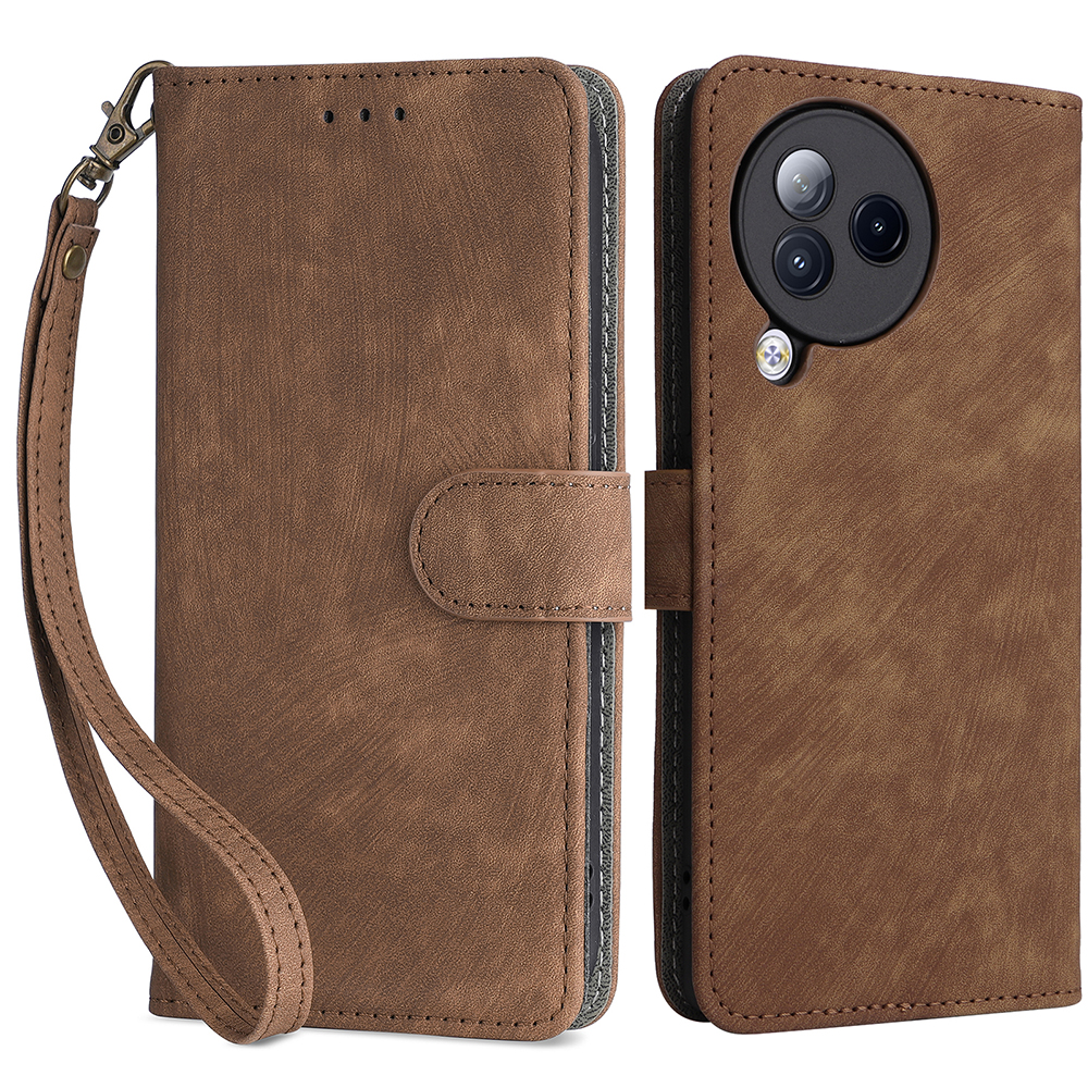 

Für Xiaomi Civi 3 5G RFID Blockierende Telefonabdeckung Schockdicht Von Leder Brieftasche Hülle - Braun, Xiaomi Civi 3 5G