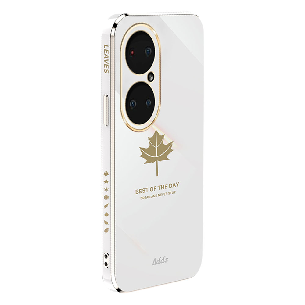 

Read Rode Phone -hülle Für Huawei P50 Pro 4G Elektropliertes Maple -blatt -tpu -abdeckung - Weiss, Huawei P50 Pro 4G