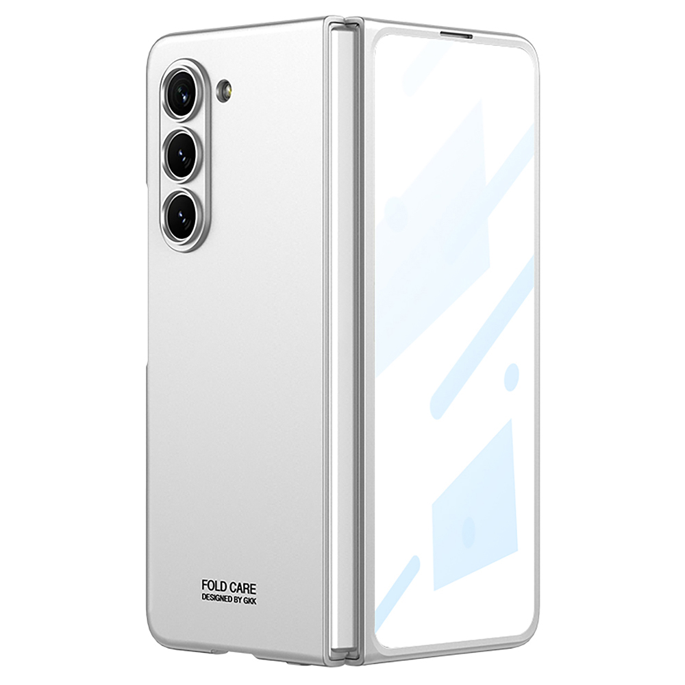 

GKK Für Samsung Galaxy Z Fold5 5G Ultra-dünner Pc-telefongehäuse Mit Temperiertem Glasschildfilm - Silber, Galaxy Z Fold5 5G