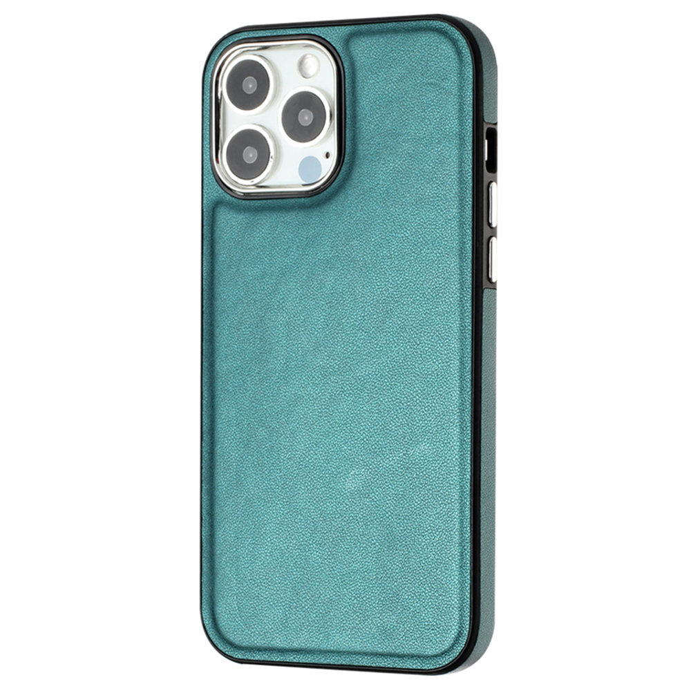 

YB Lederbeschichtungsreihe-6 Für Iphone 15 Pro Max Leder Beschichtetes Tpu-mobiltelefon Hülle Back Cover - Grün, iPhone 15 Pro Max