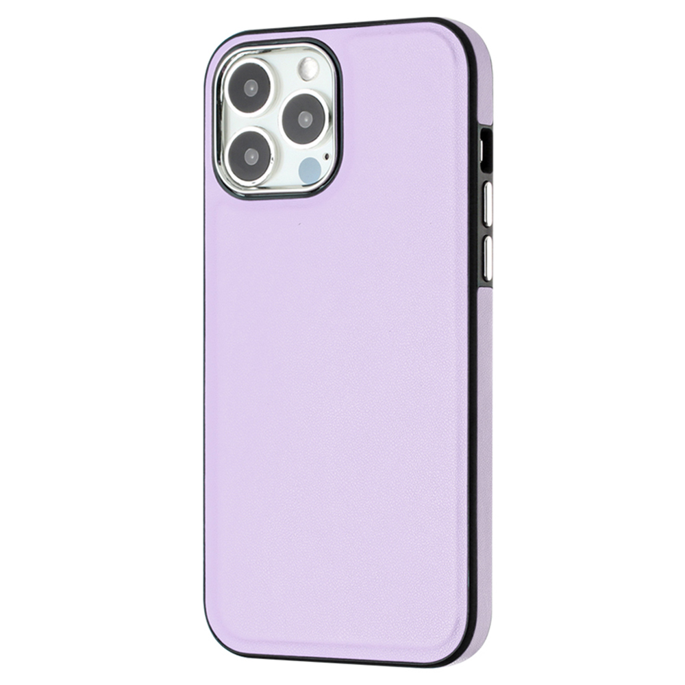 

YB Lederbeschichtungsreihe-6 Für Iphone 15 Pro Max Leder Beschichtetes Tpu-mobiltelefon Hülle Back Cover - Lila, iPhone 15 Pro Max