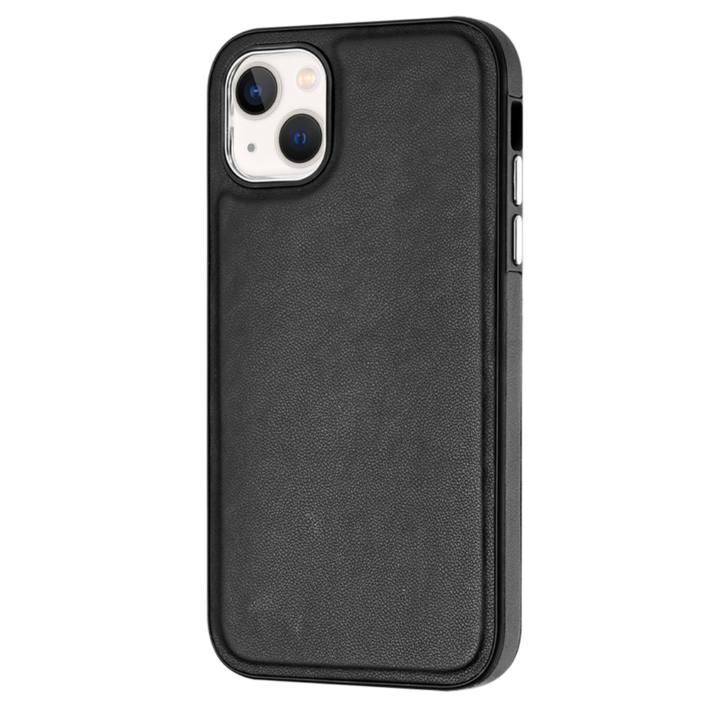 

YB Lederbeschichtung Serie-6 Für Iphone 15 Anti-kratzer-rückdeckabdeckung Leder Beschichtetes Tpu-mobiltelefongehäuse - Schwarz, iPhone 15