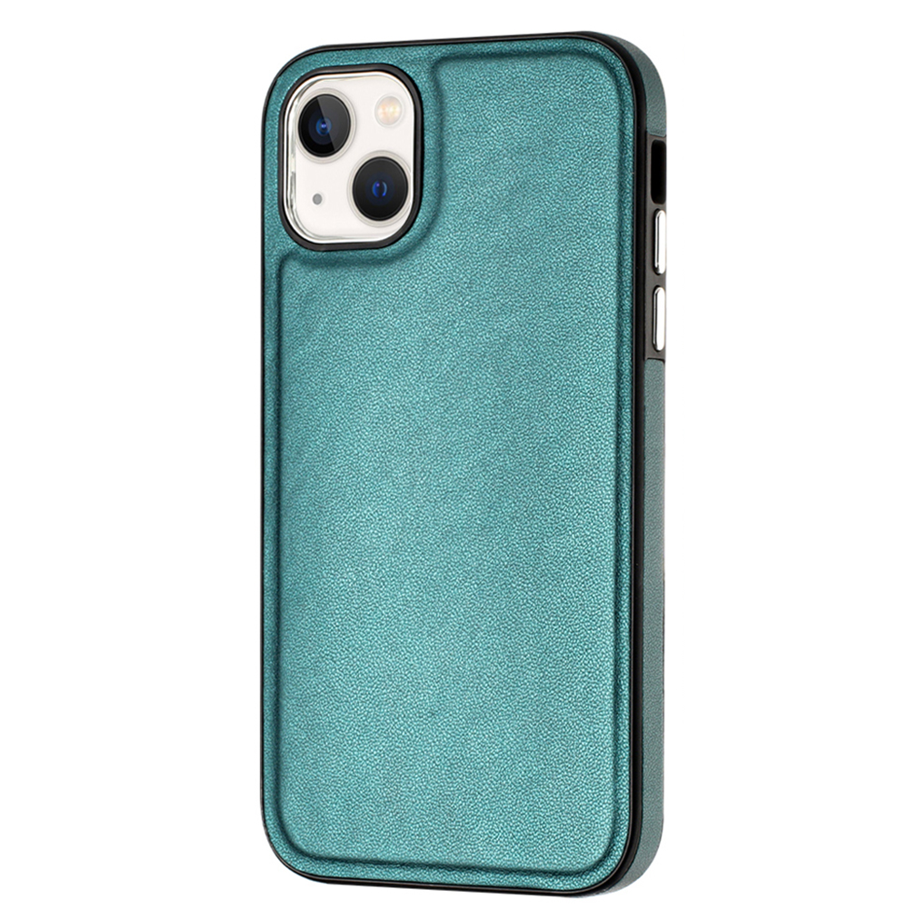 

YB Lederbeschichtung Serie-6 Für Iphone 15 Anti-kratzer-rückdeckabdeckung Leder Beschichtetes Tpu-mobiltelefongehäuse - Grün, iPhone 15