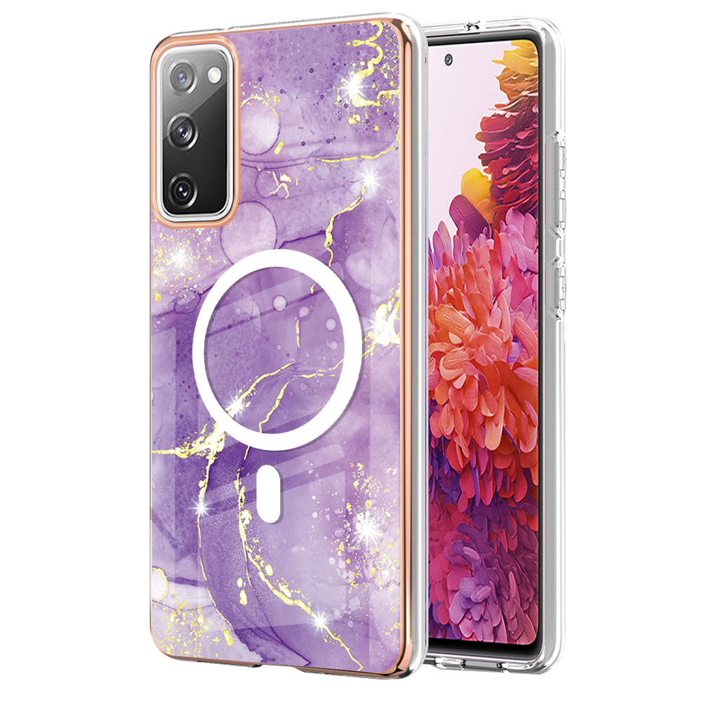

YB IMD Series-19 Für Samsung Galaxy S20 fe 4g / S20 fe 5g / S20 Lite / S20 fe 2022 Magnetic IMD Case 2,0 mm TPU -telefonabdeckung - Lila, Galaxy S20 FE