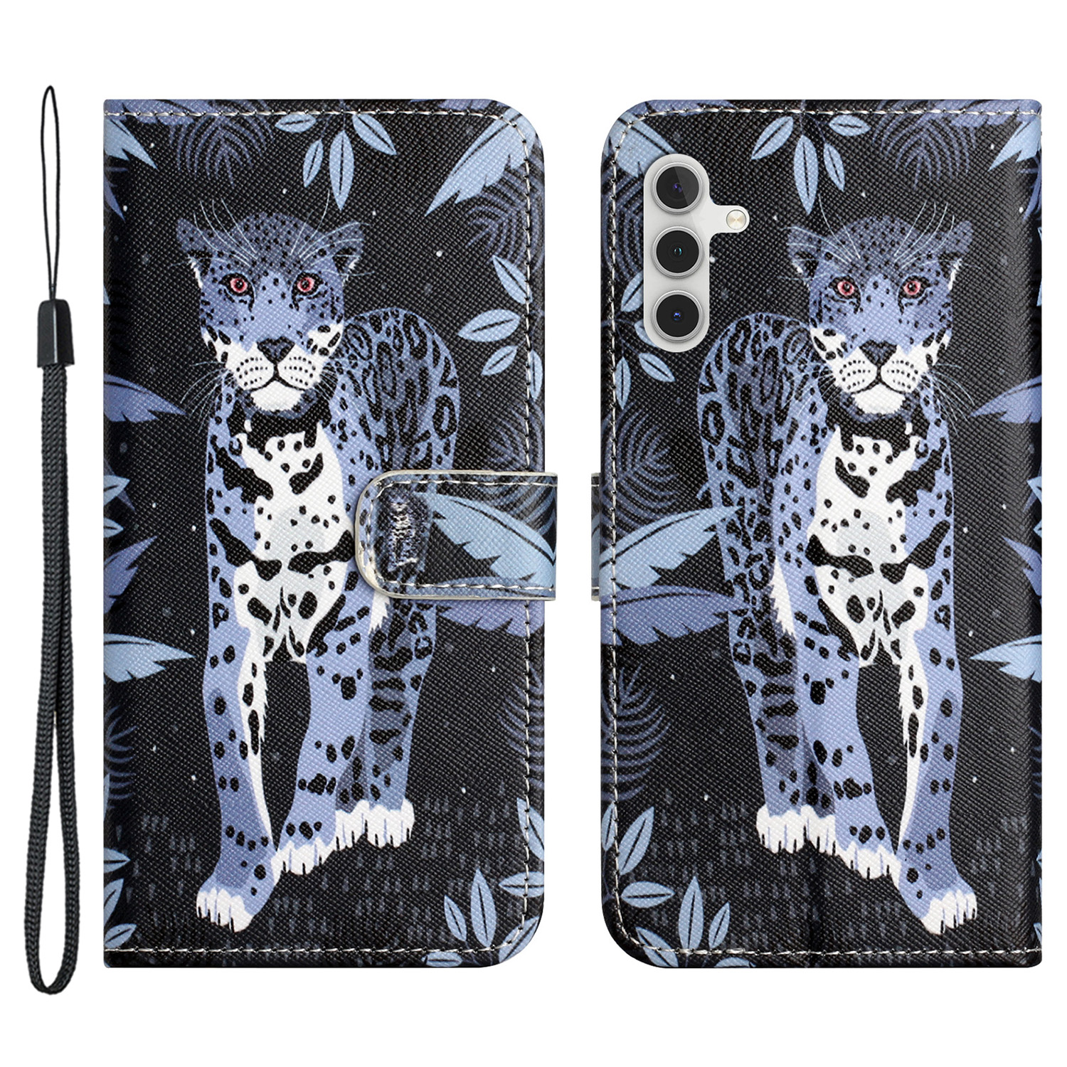 

Für Samsung Galaxy S23 fe 3D Muster Druckstill - Leopard, Galaxy S23 FE