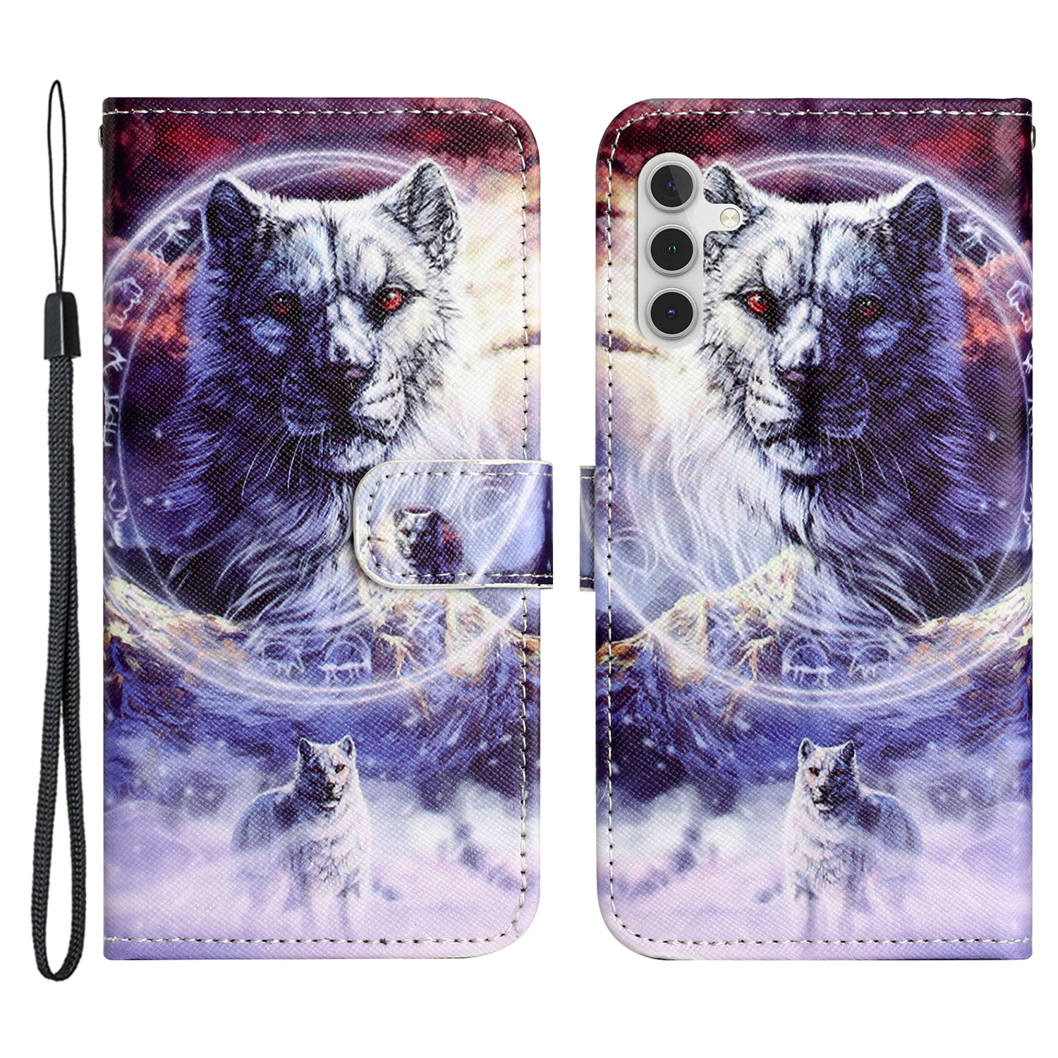 

Für Samsung Galaxy S23 fe 3D Muster Druckstill - Schneewolf, Galaxy S23 FE