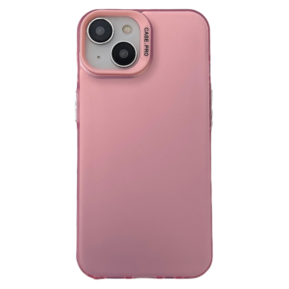 

Matte Telefonhülle Für Iphone 14 Schockdes Durchscheinender TPU+PC Rückenabdeckung - Rosa, iPhone 14