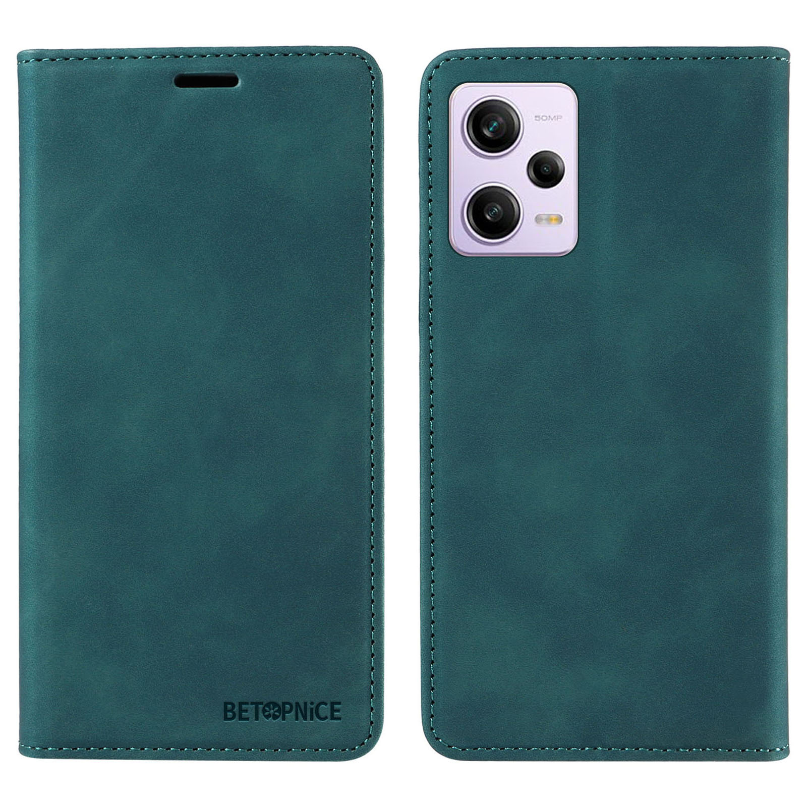 

Betopnice 003 Für Xiaomi Redmi Anmerkung 12 Pro+ 5g / Hinweis 12 Explorer 5G Wallet Leder Case RFID Blocking Phone Deckung - Grün, Xiaomi Redmi Note 12 Pro+ 5G